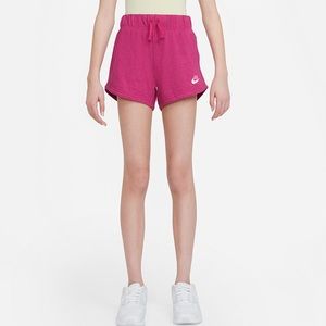 Nike Swoosh Drawstring Pink Jersey Shorts